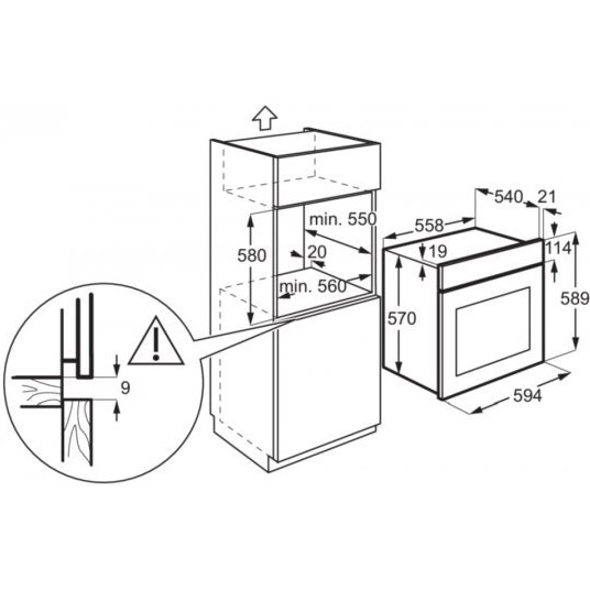 Изображение Духовой шкаф ELECTROLUX EOD5H70BZ