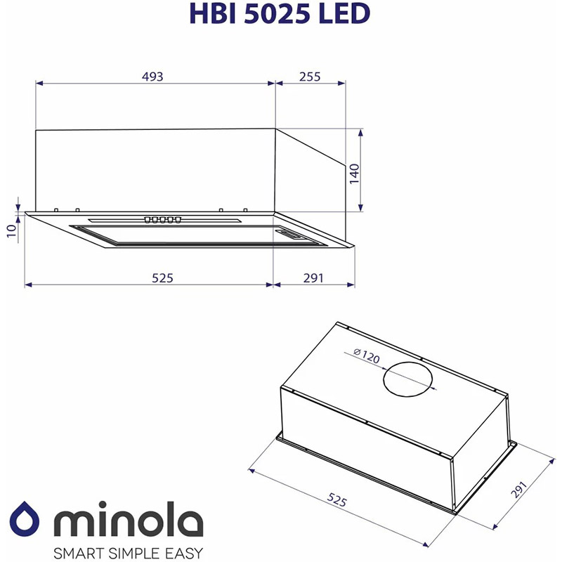 Изображение Вытяжка MINOLA HBI 5025 I LED