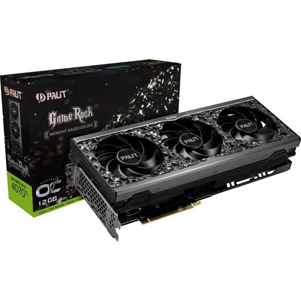 Изображение Видеокарта PALIT GeForce RTX 4070 TI GAMEROCK OC 12GB 192Bit 2775/21000MHz (NED407TU19K9-1045G)