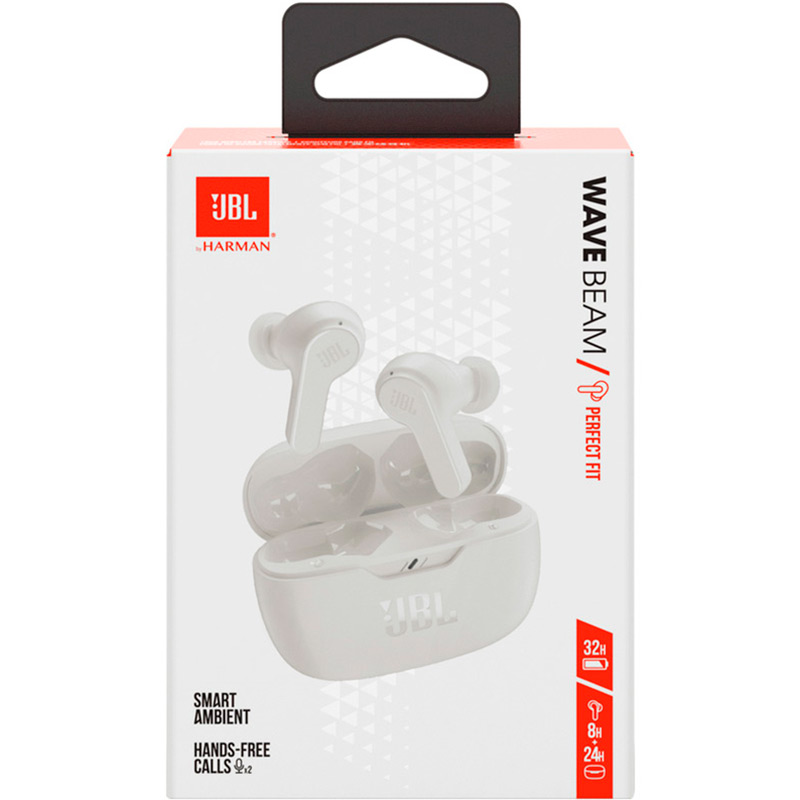 Зображення Гарнітура JBL WAVE BEAM White (JBLWBEAMWHT)