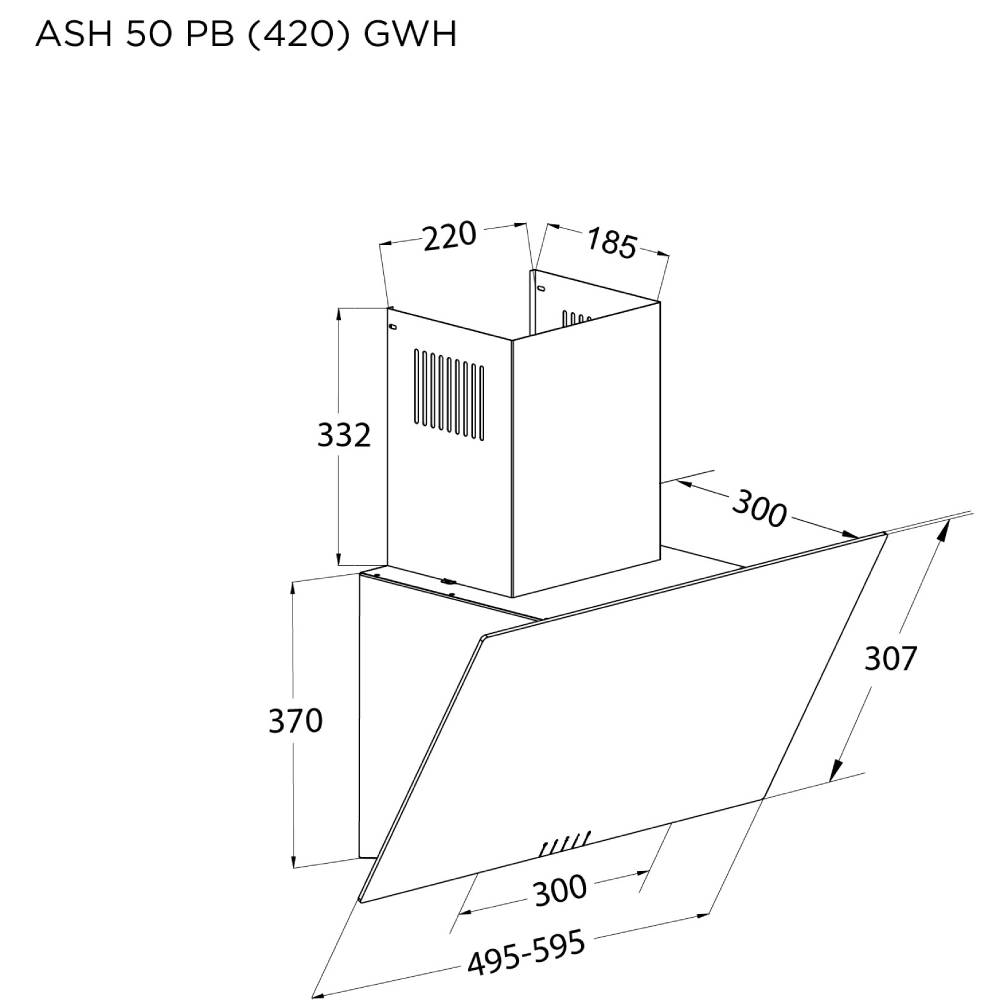 Покупка Витяжка PYRAMIDA ASH 60 PB (420) GWH