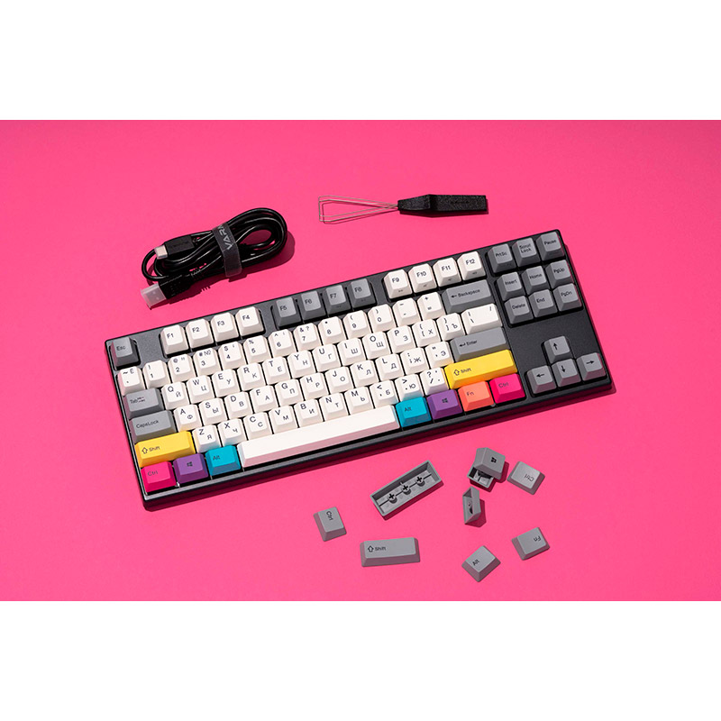 Изображение Клавиатура VARMILO VEA87 CMYK Cherry Mx Blue EN/UKR (A23A024D2A3A17A007)