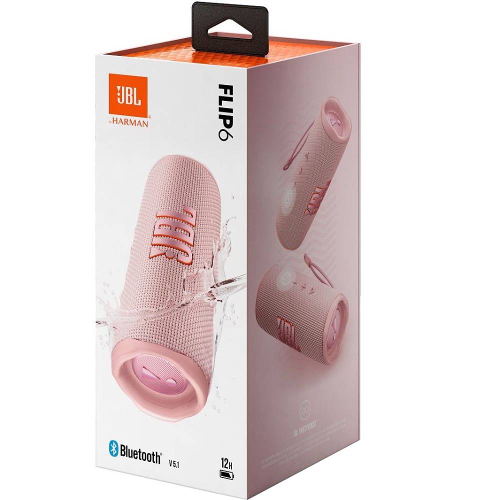 Зображення Портативна акустика JBL Flip 6 Pink (JBLFLIP6PINK)