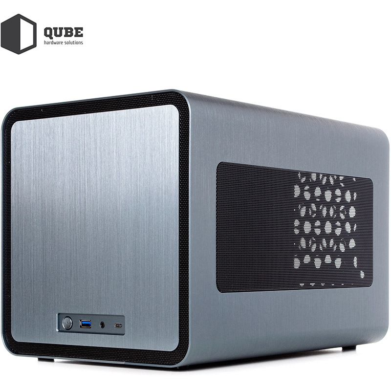 Корпус QUBE V8 Gray (QBV8D_FBNU3) Размер материнской платы (макс.) Mini-ITX, Thin Mini-ITX