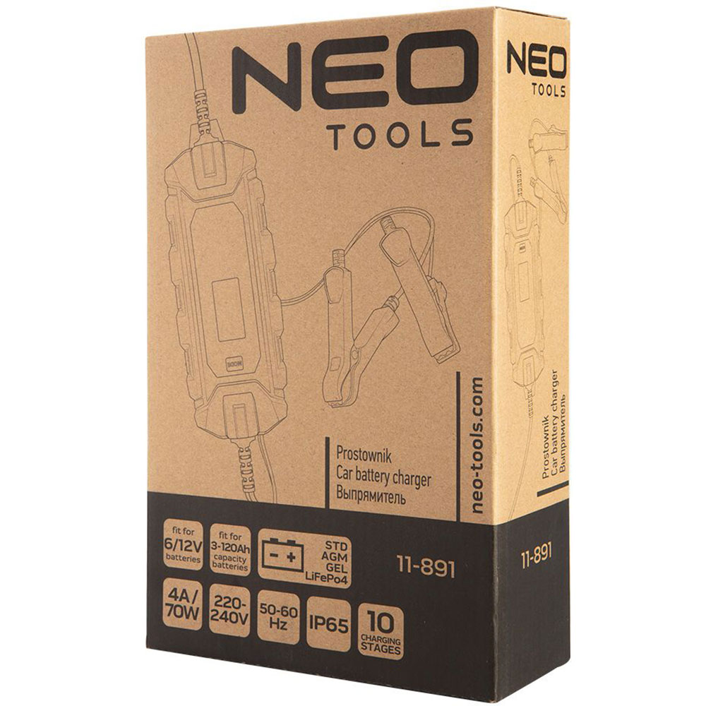 Зарядний пристрій NEO TOOLS 11-891 Вихідна напруга 12