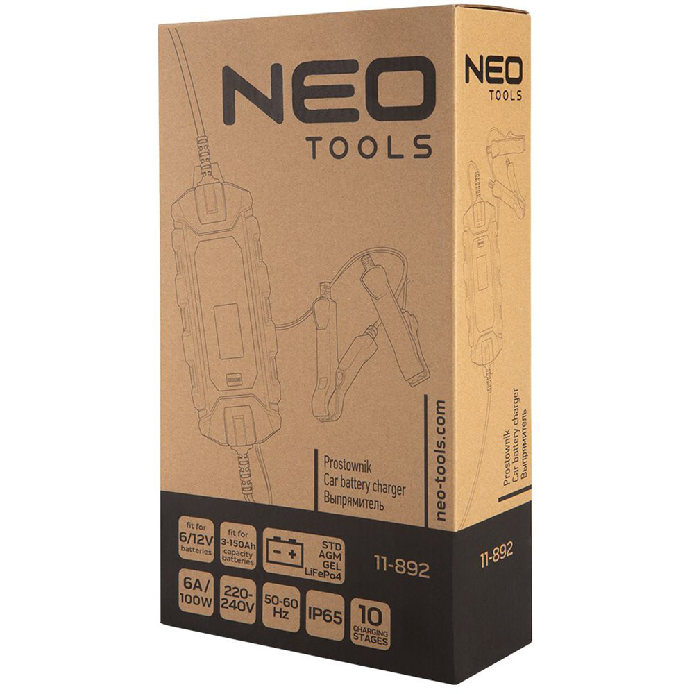 Зарядное устройство NEO TOOLS 11-892 Выходное напряжение 6