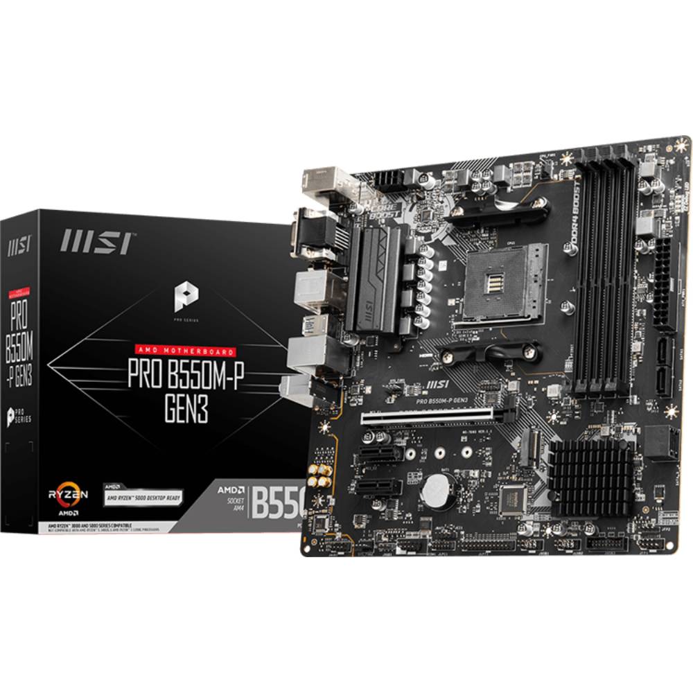 Материнська плата MSI PRO B550M-P GEN3 Підтримувані процесори AMD Ryzen серий 5000, 4000, 3000