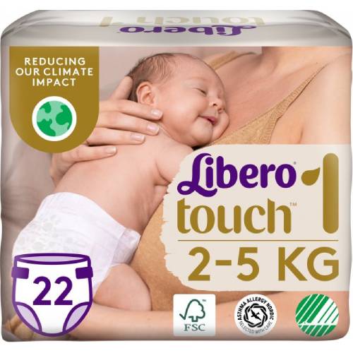 Підгузки LIBERO Touch 1 2-5 кг 22 шт (7322541070230)