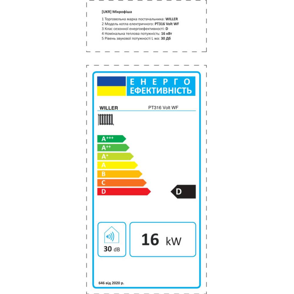 В Украине Котел электрический WILLER PT316 Volt WF