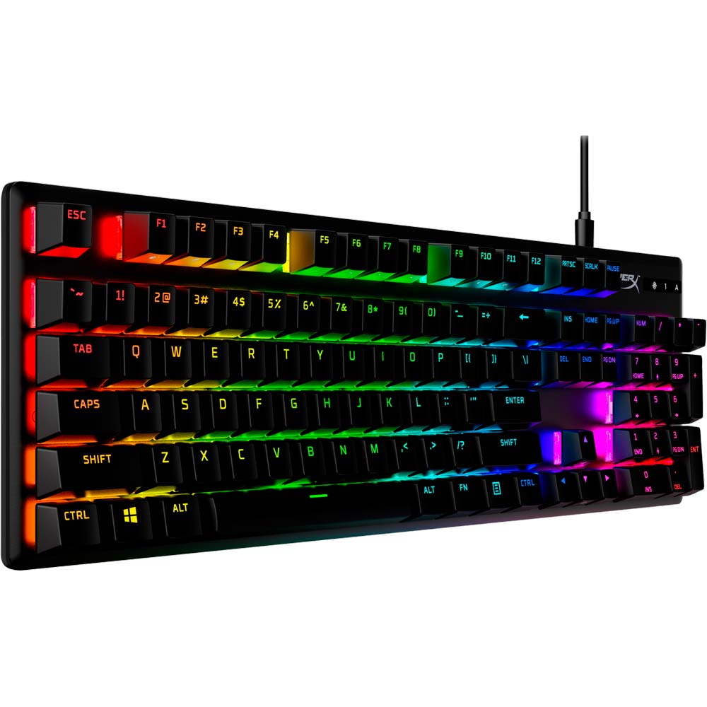 Клавиатура HyperX Alloy Origins Red USB RGB PBT ENG/RU Black (639N3AA) Класс игровая