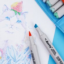 Спиртовые маркеры ARRTX OROS ASM-03-PT02 24 цвета Пастельные оттенки (LC303120)