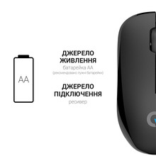 Мышь OFFICEPRO USB Black (M183)