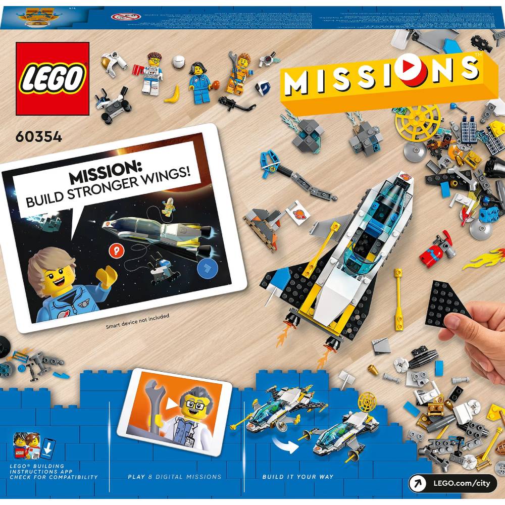 Конструктор LEGO City Missions Місії дослідження Марса на космічному кораблі (60354)