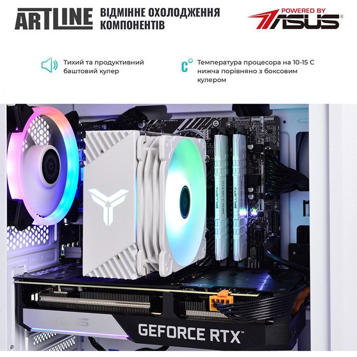 Зовнішній вигляд Комп'ютер ARTLINE Gaming X75WHITE (X75WHITEv52)