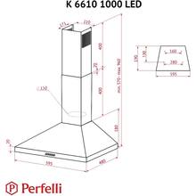 Вытяжка PERFELLI K 6610 BL 1000 LED