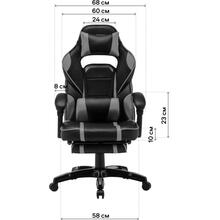 Кресло GT RACER X-2749-1 Fabric Gray/Black Suede