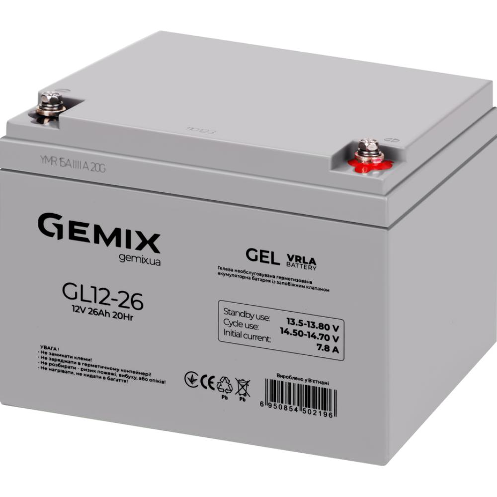 Акумулятор GEMIX GL12-26 Gel Ємність 26