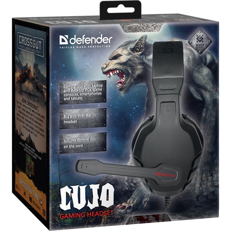 В интернет магазине Гарнитура DEFENDER Сujo Black-Red (64505)