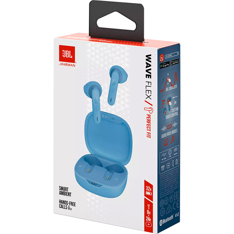 В Україні Гарнітура JBL WAVE FLEX Blue (JBLWFLEXBLU)