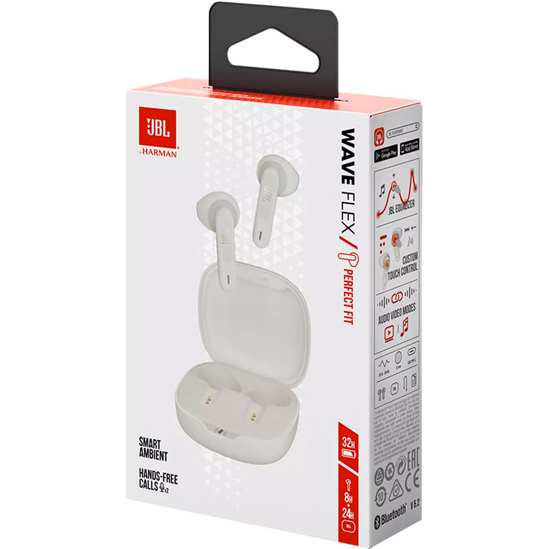 В Україні Гарнітура JBL WAVE FLEX White (JBLWFLEXWHT)