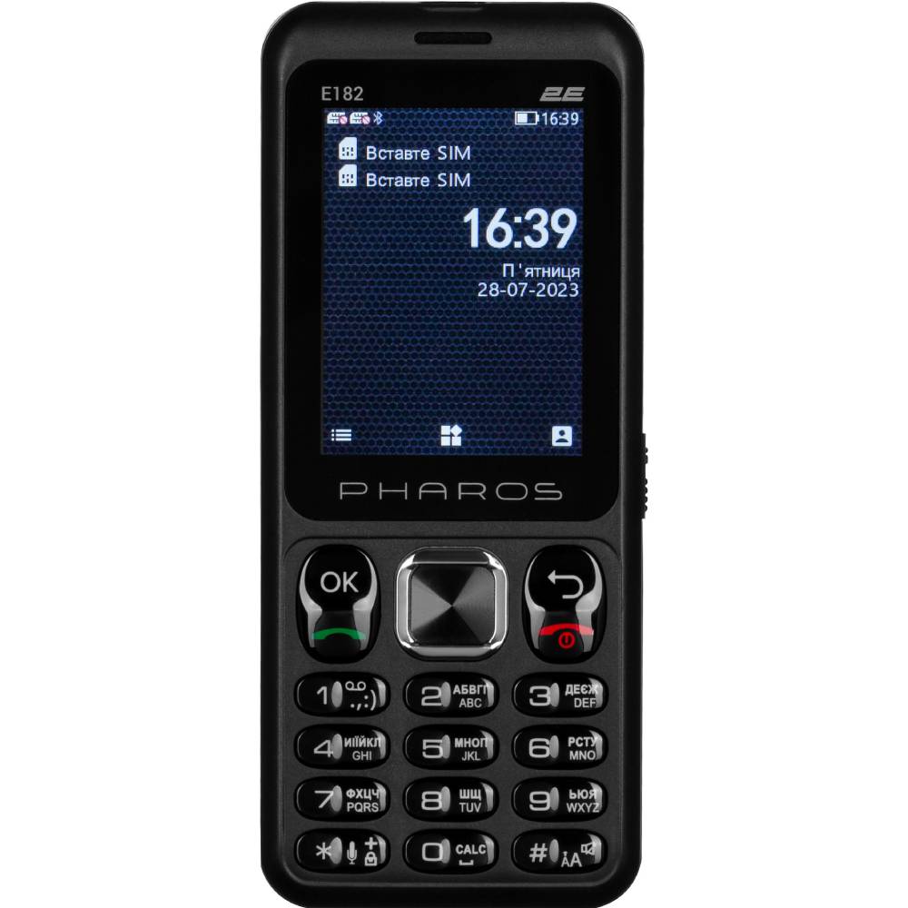 Мобильный телефон 2E E182 PHAROS Dual SIM Black (688130245234) купить в  Киеве ➦ лучшая цена в Фокстрот по всей Украине: Харьков, Днепр, Одесса,  Николаев, Запорожье