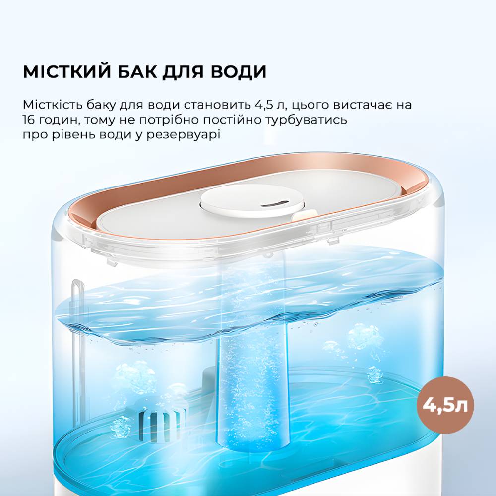 В Україні Зволожувач повітря DEERMA Humidifier 4.5L White DEM-ST636