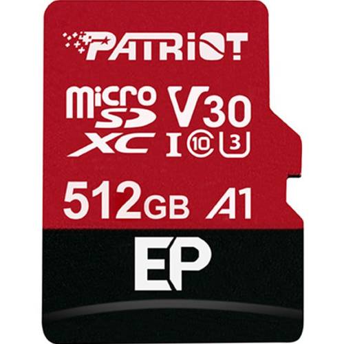 Карта пам'яті PATRIOT MicroSDXC 512GB UHS-I/U3 + SD-adapter (PEF512GEP31MCX) Тип карти micro-SDXC