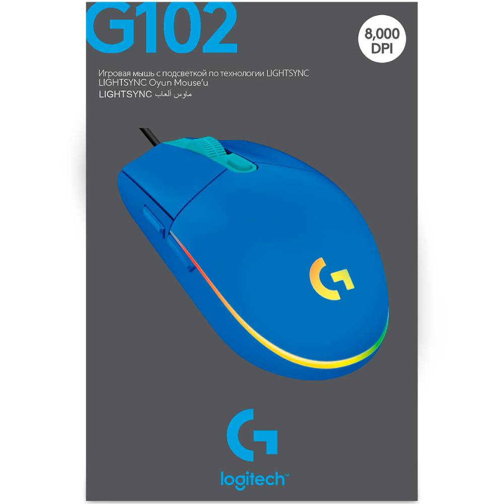 Огляд Миша Logitech G102 Lightsync USB Blue (910-005801)