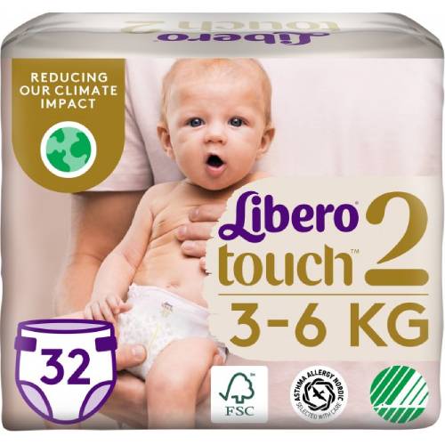 Подгузники LIBERO Touch 2 3-6 кг 32 шт (7322541070315)