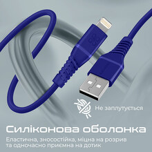 Кабель PROMATE USB - Lightning Blue (powerline-ai120.blue)