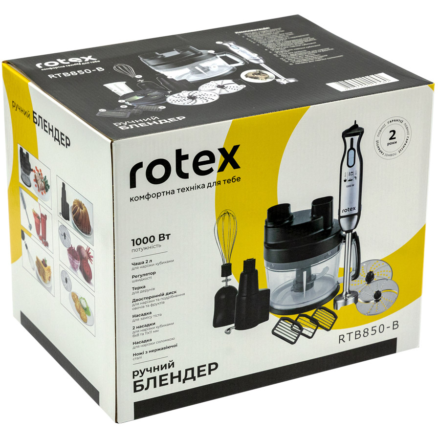 Огляд Блендер ROTEX RTB850-B + RBA80-P Bundle