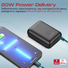 Powerbank PROMATE Acme-PD20 10000mAh Black (acme-pd20.black)