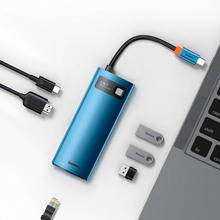 Док-станция BASEUS Metal Gleam Series 6in1 Blue