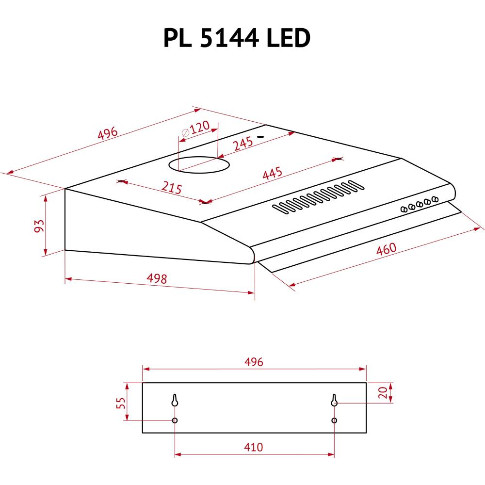 В інтернет магазині Витяжка PERFELLI PL 5144 BL LED