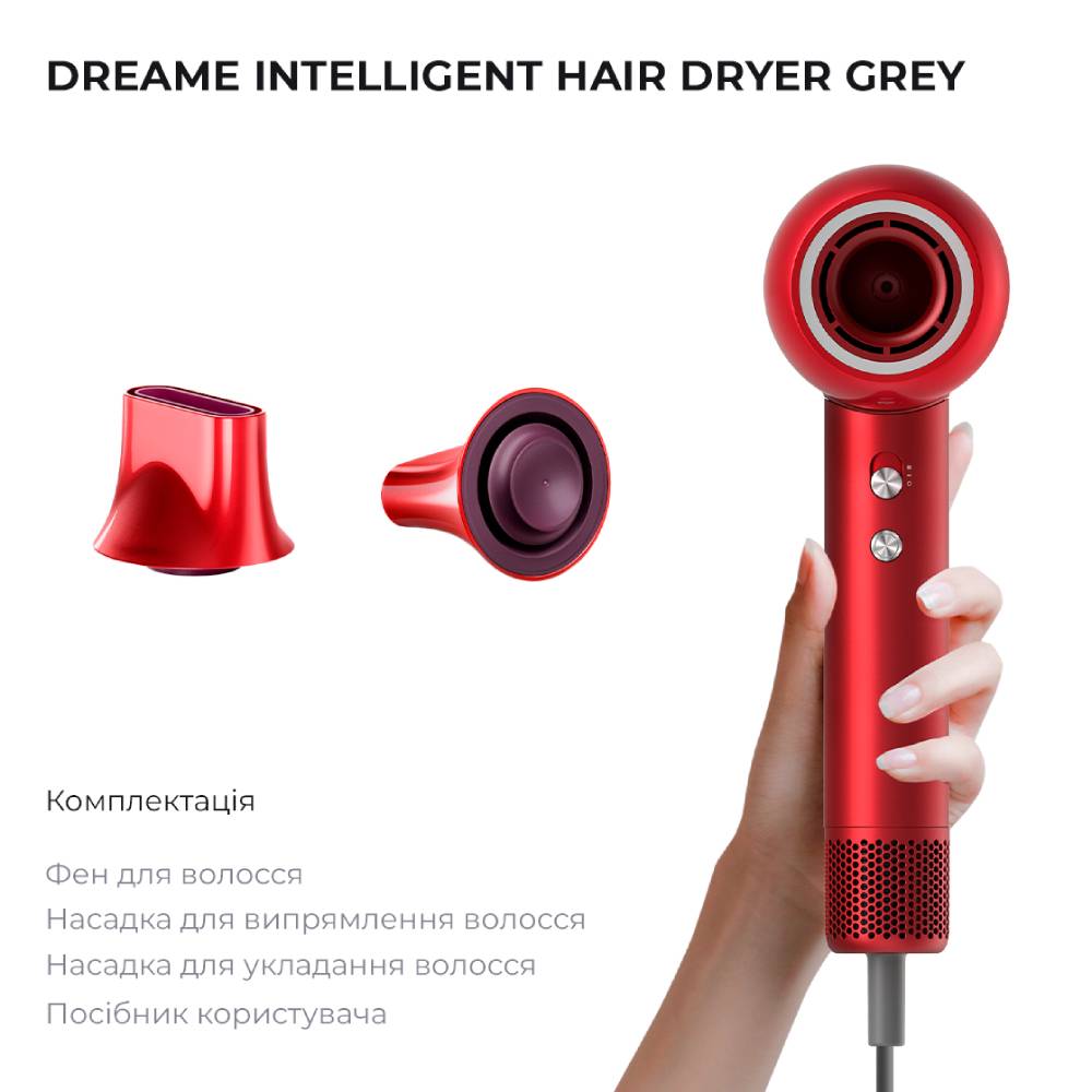 В интернет магазине Фен DREAME Intelligent Hair Dryer Red (AHD5-RE0)