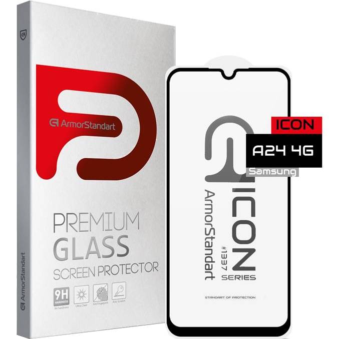 Защитное стекло ARMORSTANDART Icon для Samsung A24 4G (A245) Black (ARM66213)