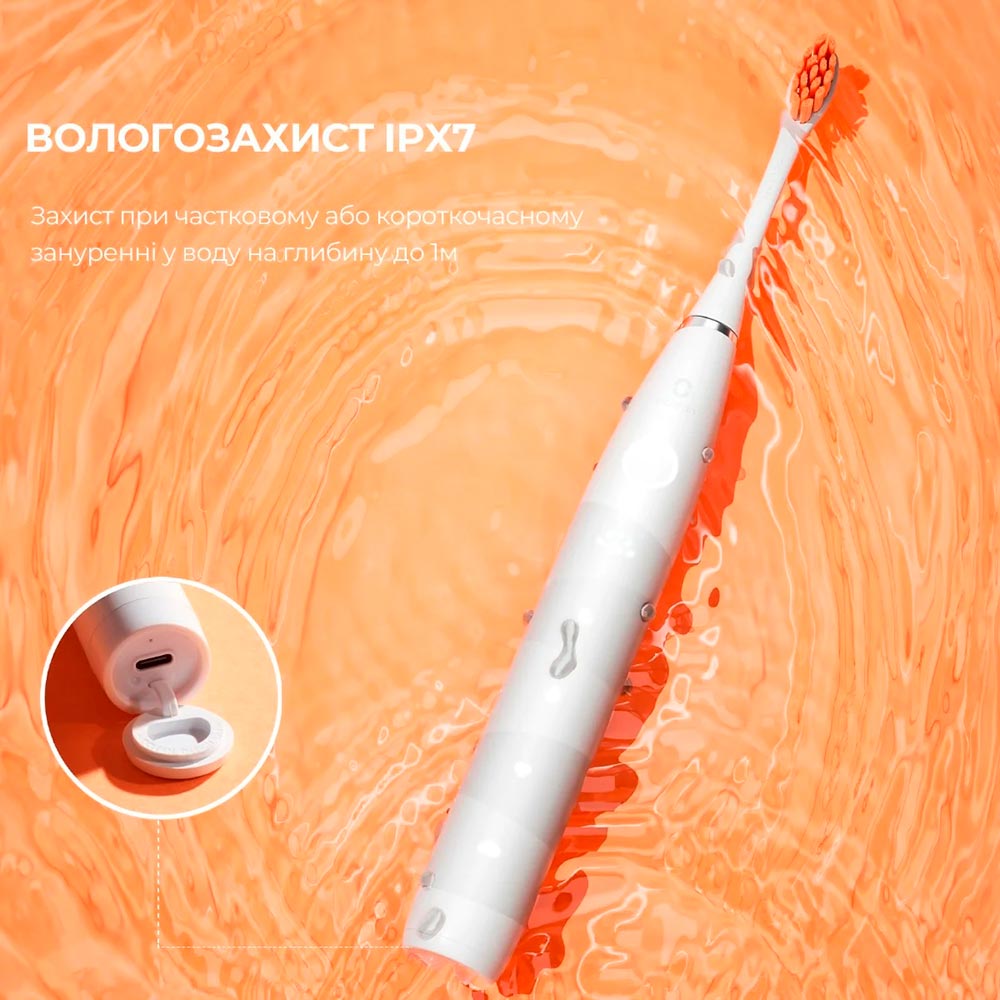 Зубна щітка OCLEAN Flow S Sonic Electric Toothbrush White (6970810552959) Вікова група для дорослих