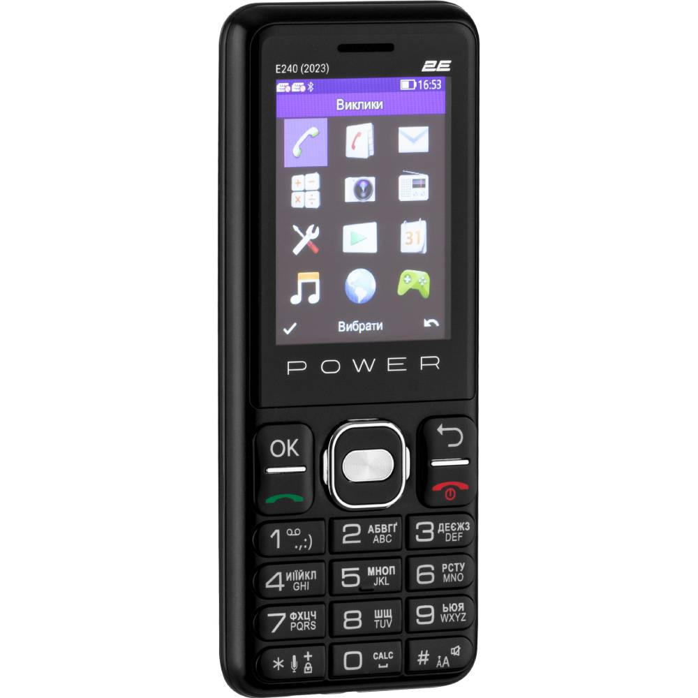 Мобільний телефон 2E E240 POWER 2023 Dual SIM Black (688130251068) Діагональ дисплея 2.4