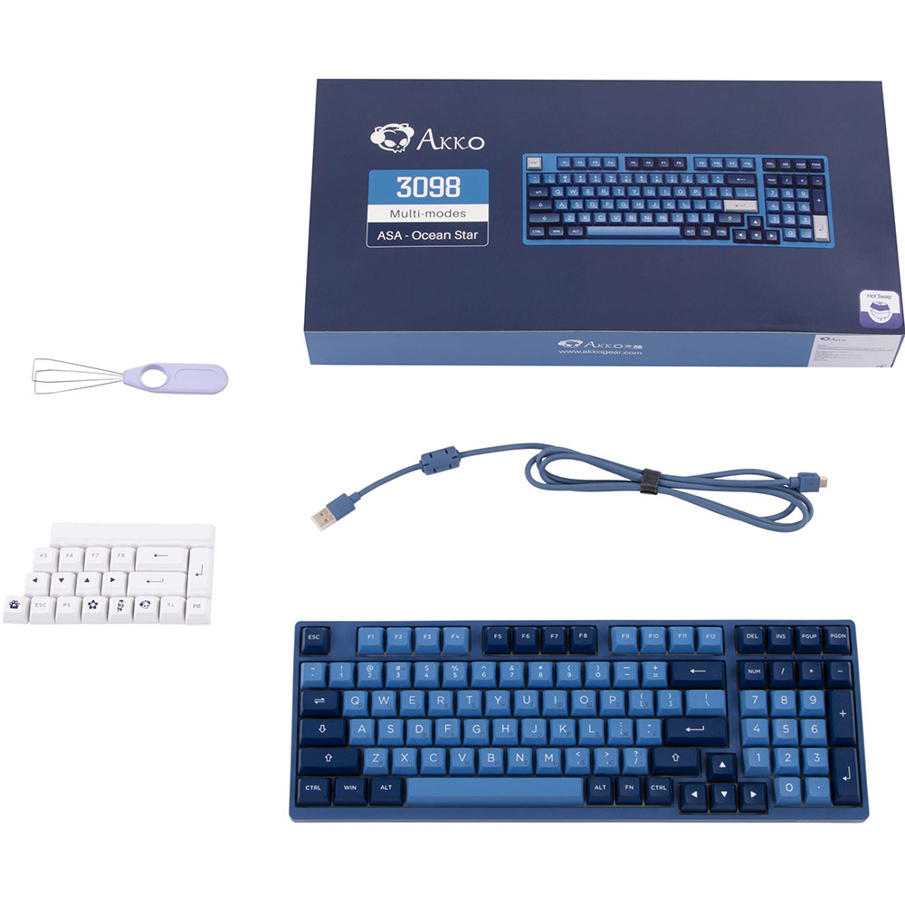 В Украине Клавиатура AKKO 3098B Ocean Star CS Jelly White (6925758615204)