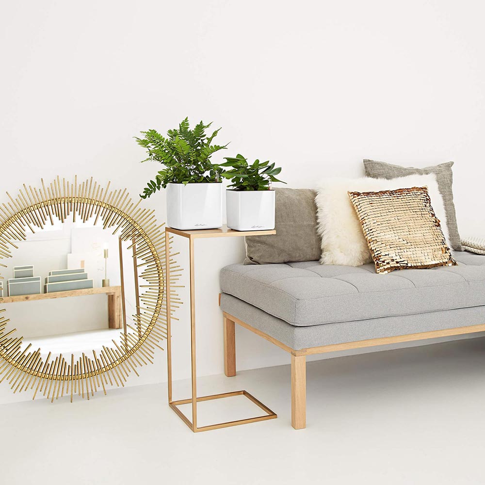 Кашпо LECHUZA Cube Glossy 14 White (13510) Размеры 14 х 14 х 13,5