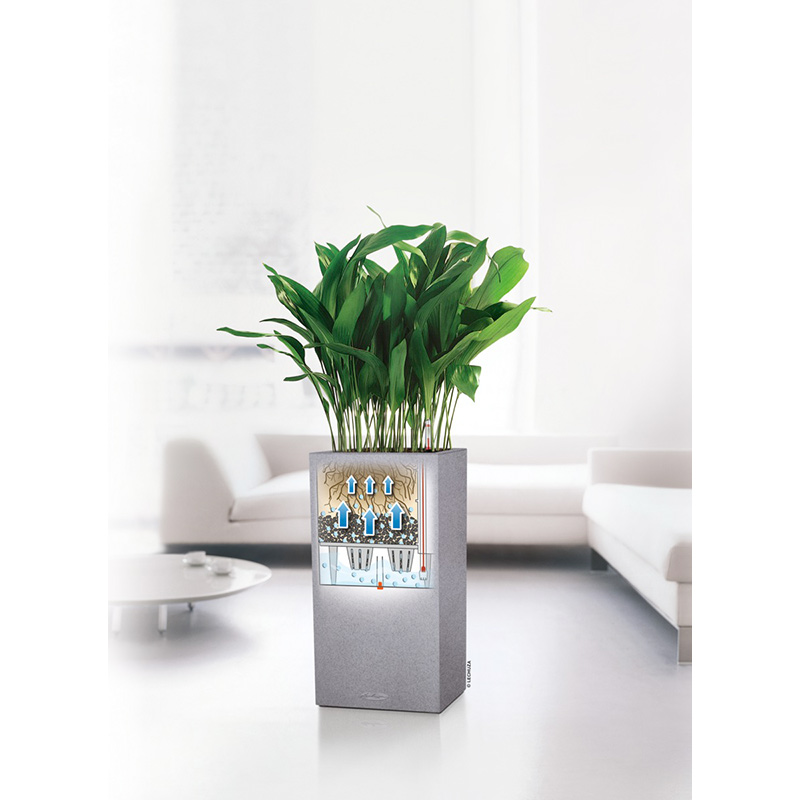 Кашпо LECHUZA Canto Stone High 30 Gray stone (13600) Розміри 30 х 30 х 56