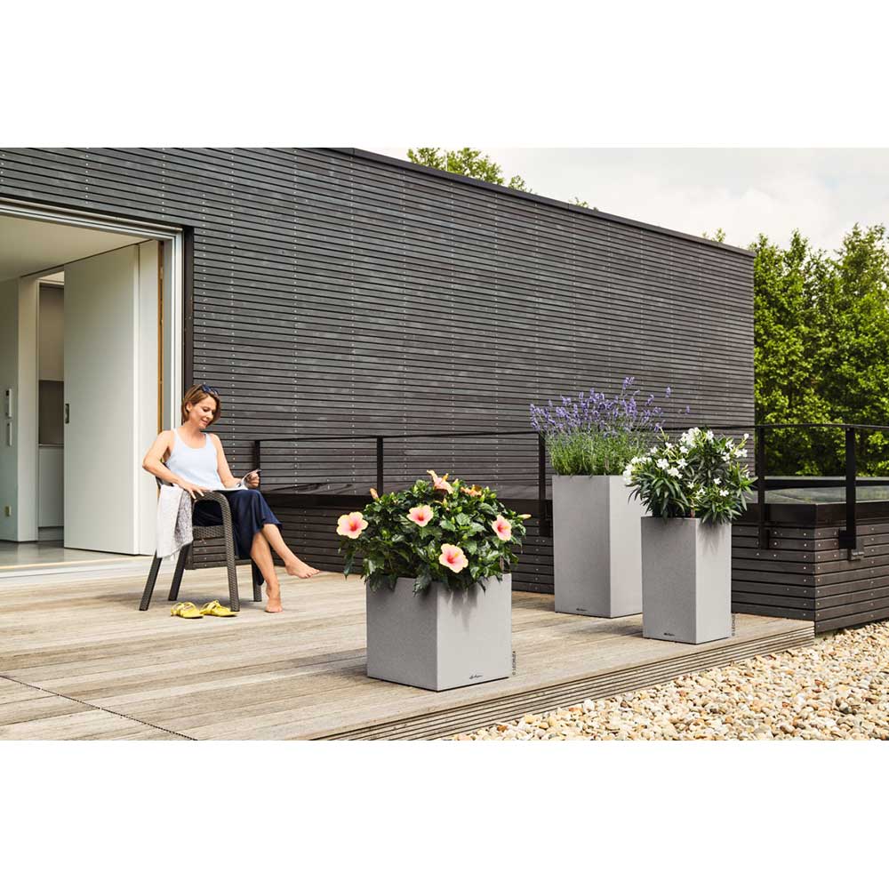Покупка Кашпо LECHUZA Canto Stone High 30 Gray stone (13600)