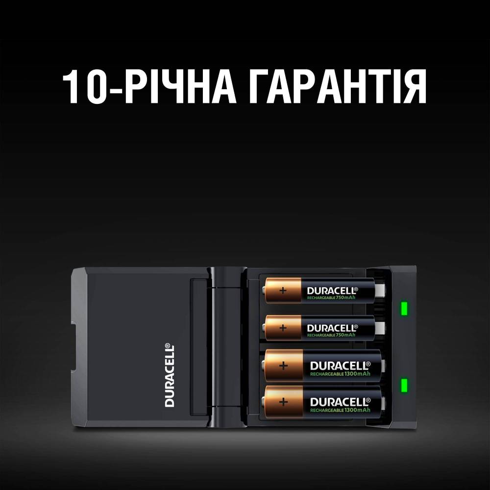 Внешний вид Зарядное устройство DURACELL CEF27+ 2AA1300 + 2AAА750 (5001374)