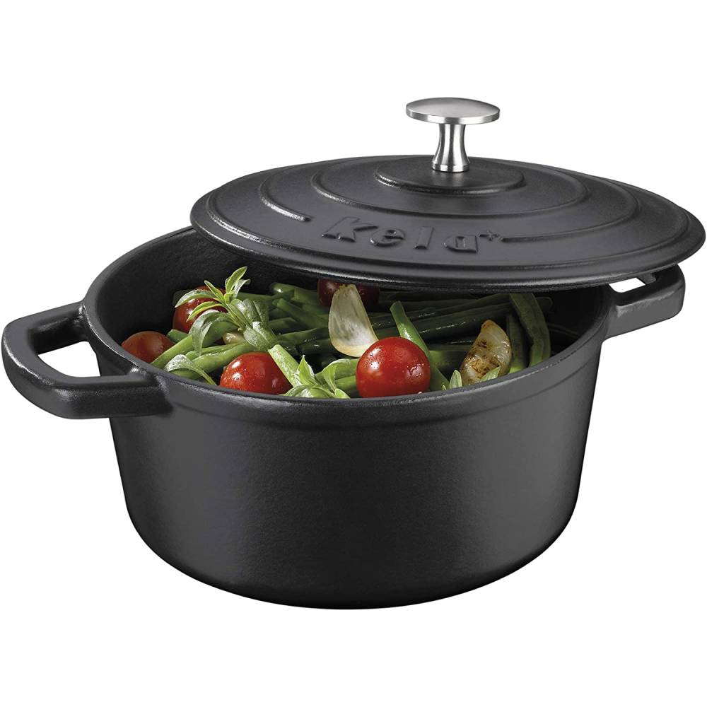 Каструля KELA Calido 2.5 л Black (12470) Матеріал каструлі чавун