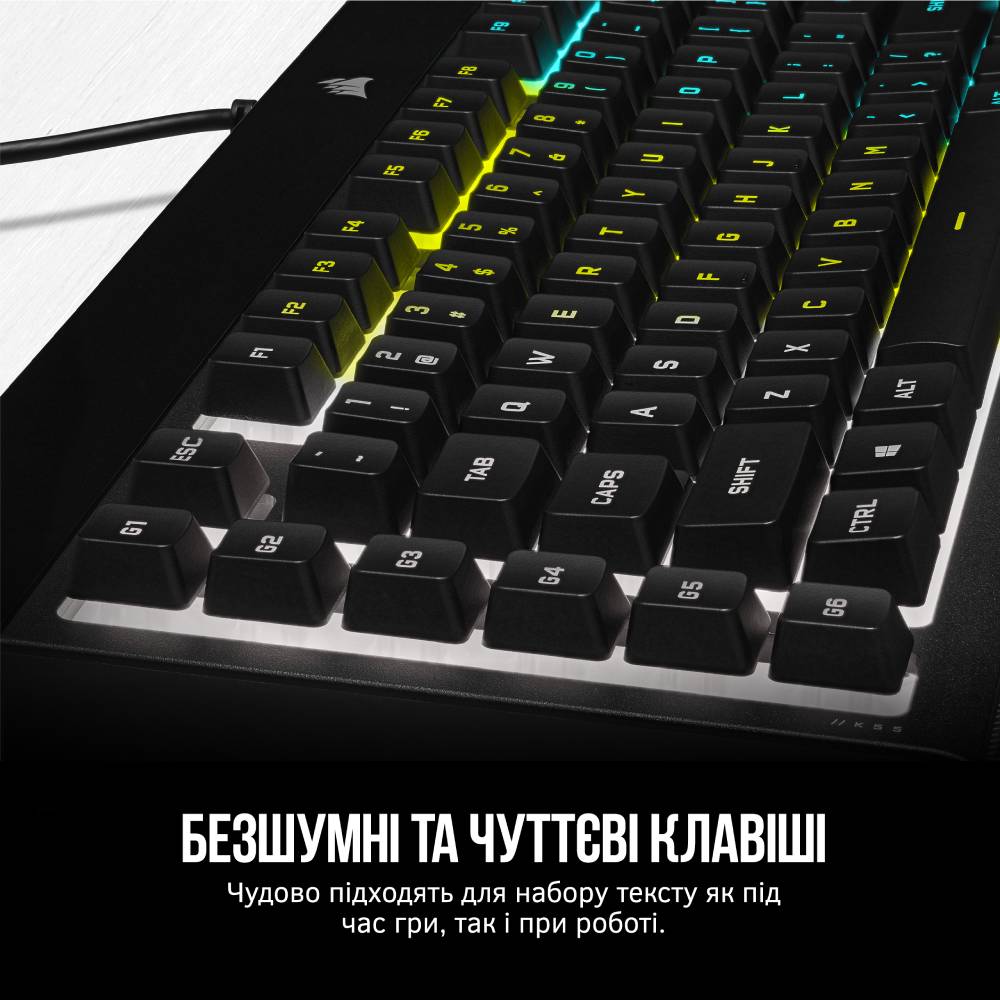 Фото 27 Клавиатура CORSAIR K55 RGB Pro Black (CH-9226765) USB