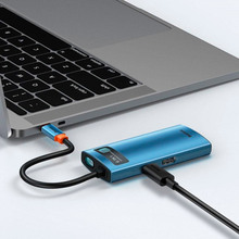 Док-станция BASEUS Metal Gleam Series 6in1 Blue