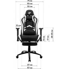 Крісло GT RACER X-2534-F Fabric Gray/Black Suede