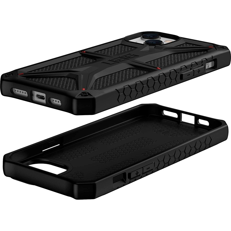 Зовнішній вигляд Чохол UAG Monarch для Apple iPhone 14 Plus Kevlar Black (114033113940)