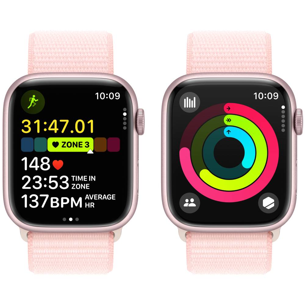 Смарт-часы APPLE Watch Series 9 GPS 41mm Pink Alum Light Pink Sp/Loop (MR953QP/A) Вид деятельности плавание