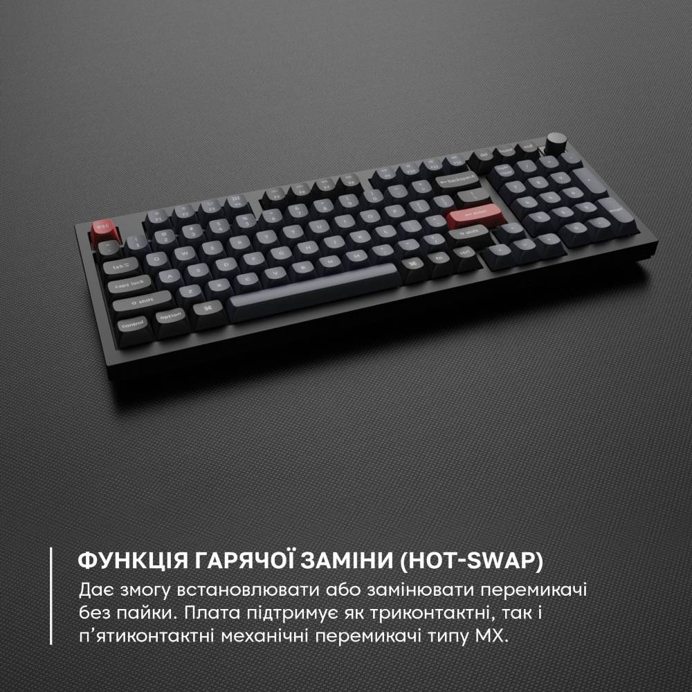 В Фокстрот Клавиатура KEYCHRON Q5 Gateron G PRO Red USB-A RGB Blue (Q5O1Z_KEYCHRON)